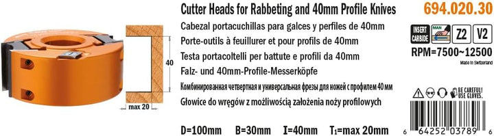CMT 694.003.35 – Cabezal multiradio konkav R5/10 D = 123 x 25 x 35