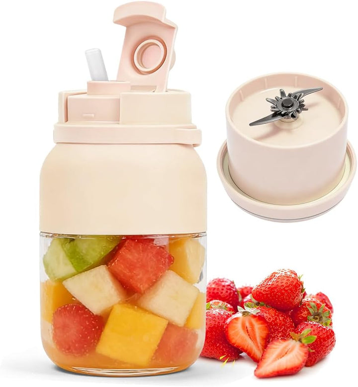 Tragbarer Mixer Smoothie Maker, Mixer to go 1200 ml, Wiederaufladbar Standmixer Blender Bottle mit 3