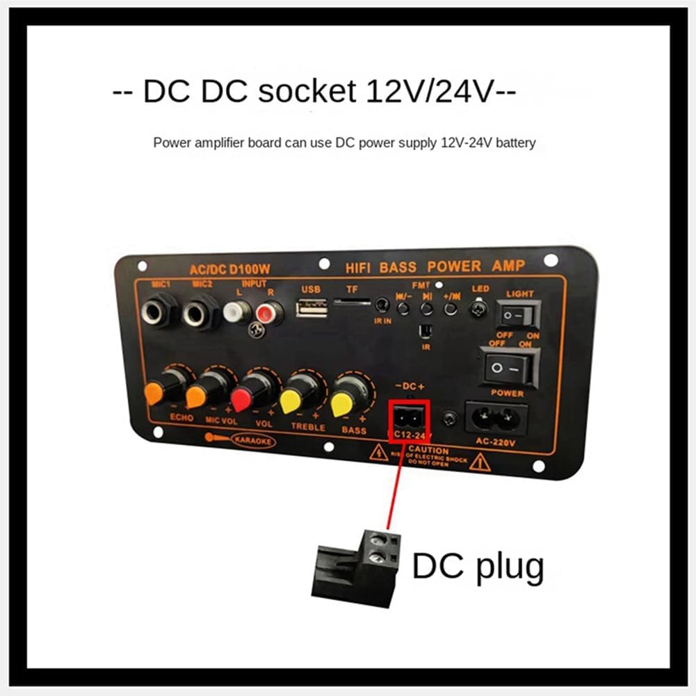 Max 300 W Bluetooth-Verstärker 12 V 24 V 220 V Karte Verstärker Subwoofer Halterung Mikrofon für Aut