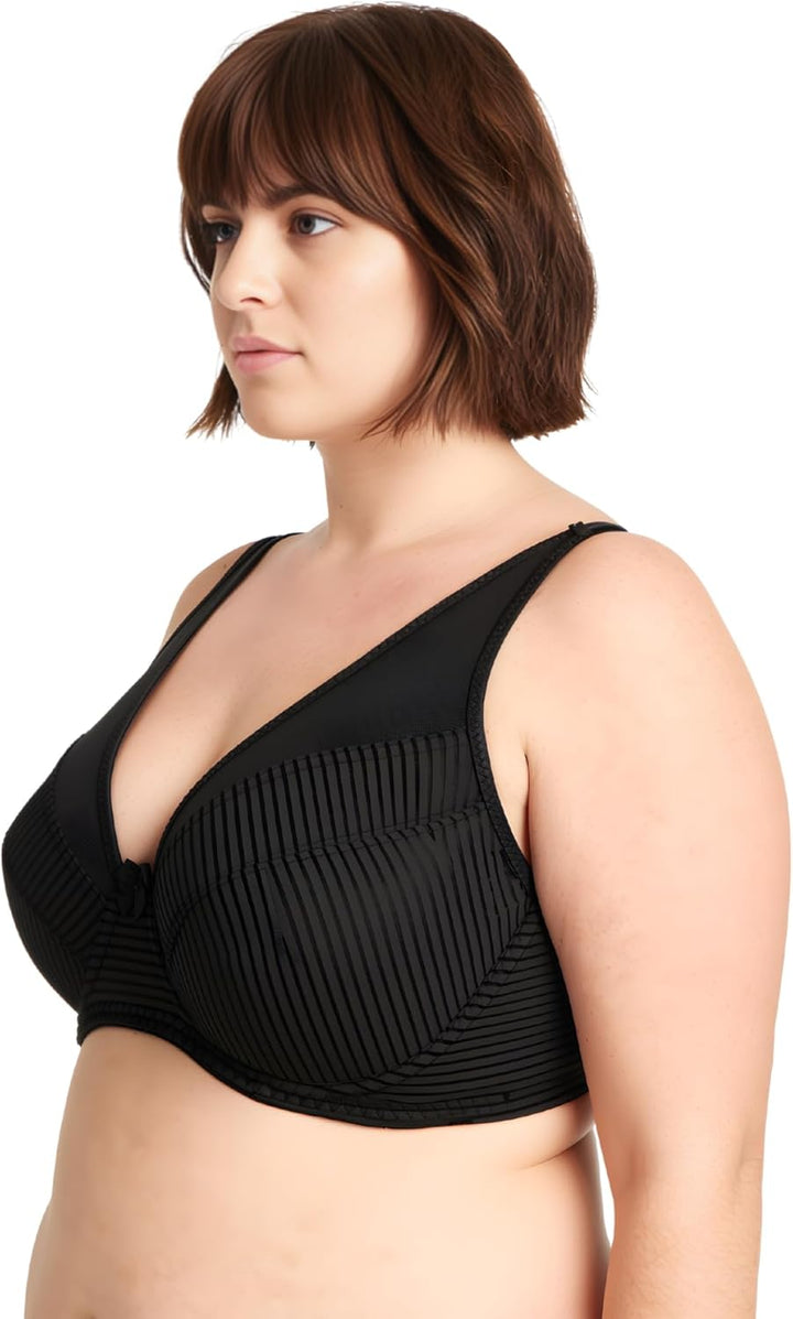 Curve Muse Damen Übergrösse Minimierer Ungefüttert Bügel Vollständige Abdeckung BH 75D Lavendel, Gra