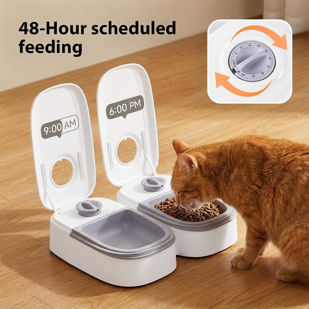 2 x automatischer Futternapf für Katzen und Hunde