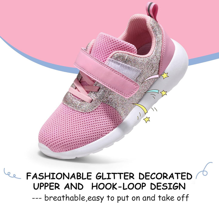 Mädchen Schuhe Kinder Turnschuhe Glitzer Sportschuhe Laufschuhe Hallenschuhe Sneakers Klettverschlus