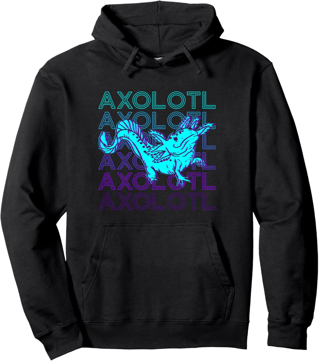 Axolotl Retro Axolotl Pullover Hoodie