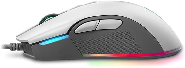 Newskill Eos Ivory Professionelle Gaming-Maus mit RGB-Beleuchtung, 16000 dpi und optischem Sensor Pi