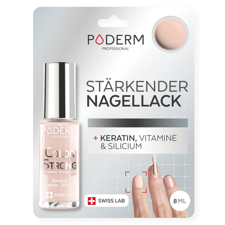 PODERM Nagelhärter Lack mit Biotin, Silizium und Keratin - Stärkt und repariert beschädigte, geschwä
