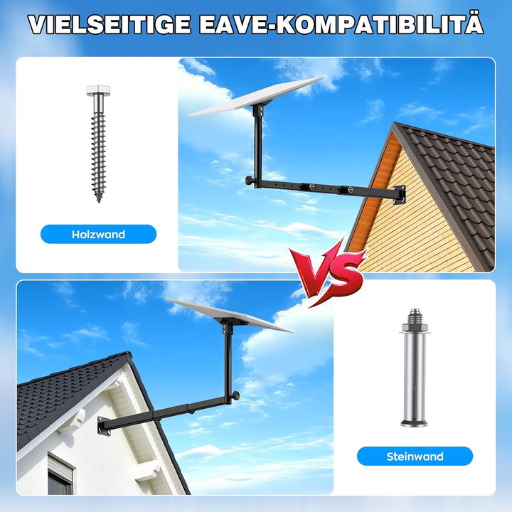 IMAYCC Verlängerungstyp Starlink Gen 3-Halterung Langarmhalter mit Adapter, 360° Verstellbare Robust