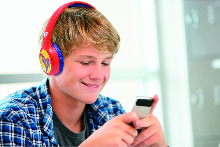 Lexibook - Superman - Kinderkopfhörer 2-in-1 Bluetooth und Kabel – Stereo, kabellos, mit Kabel, laut