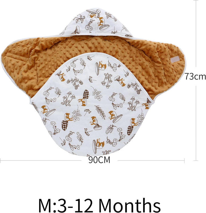 Einschlagdecke Babyschale für Buggy Universal Fusssack Babydecke Baumwolle Baby Pucksack für Kinderw