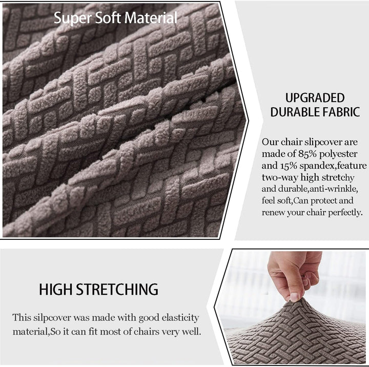 KELUINA Moderne Stuhlhussen 1er/2er/4er/6er Set, Stretch Stulhhussen Schwingstuhl Elastisch Abnehmba