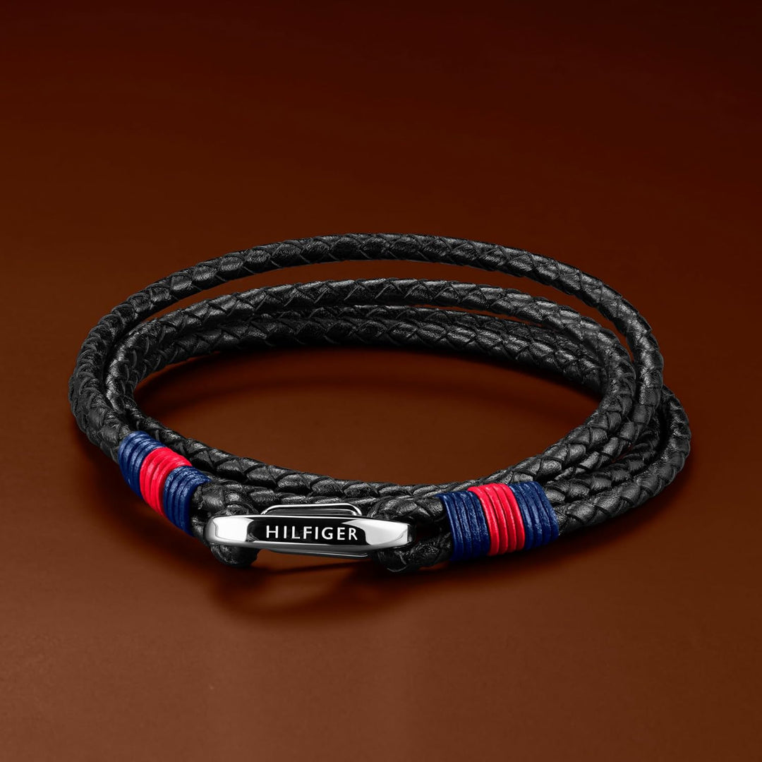 Tommy Hilfiger Jewelry Armband für Herren aus Leder Schwarz - 2700534