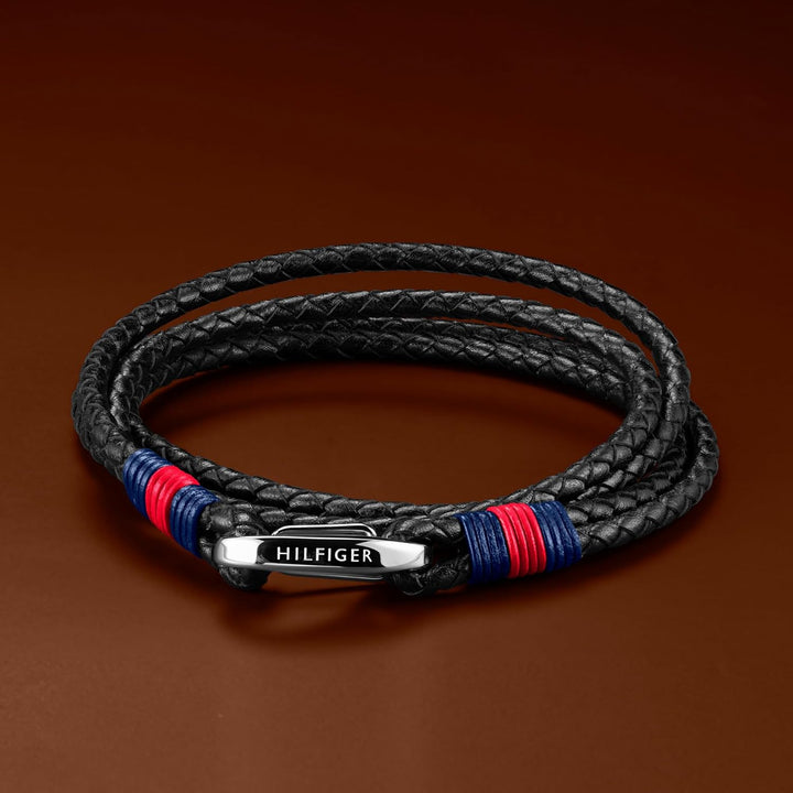 Tommy Hilfiger Jewelry Armband für Herren aus Leder Schwarz - 2700534