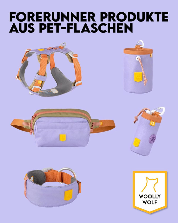 Woolly Wolf Nightless Night Dog Harness S - Hundegeschirr für kleine Hunde aus recyceltem Polyester,