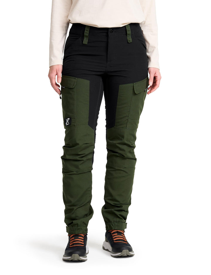 RevolutionRace Damen RVRC GP Pants, Hose zum Wandern und für viele Outdoor-Aktivitäten L Forest Gree