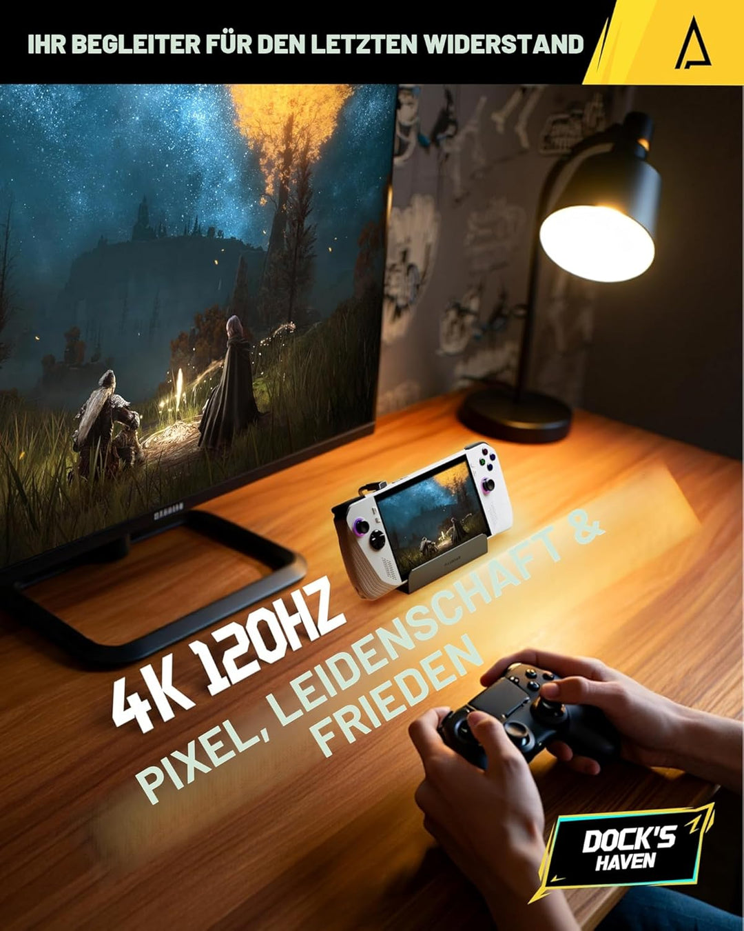 Maxonar 6-in-1 Rog Ally X Dock with HDMI 2.1 (4K@120Hz)- für ASUS ROG Ally X,ROG Ally,Steam Deck OLE