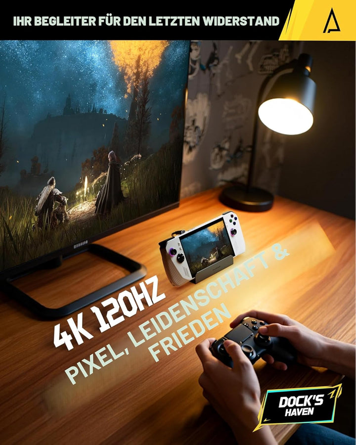 Maxonar 6-in-1 Rog Ally X Dock with HDMI 2.1 (4K@120Hz)- für ASUS ROG Ally X,ROG Ally,Steam Deck OLE