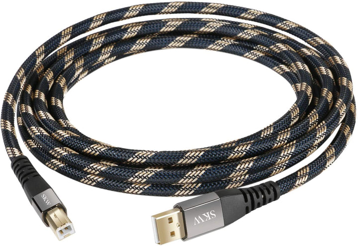 SKW USB Druckerkabel, Scanner Kabel USB A auf USB B 2.0 Drucker Kabel für Computer, Soundkarte, Deco