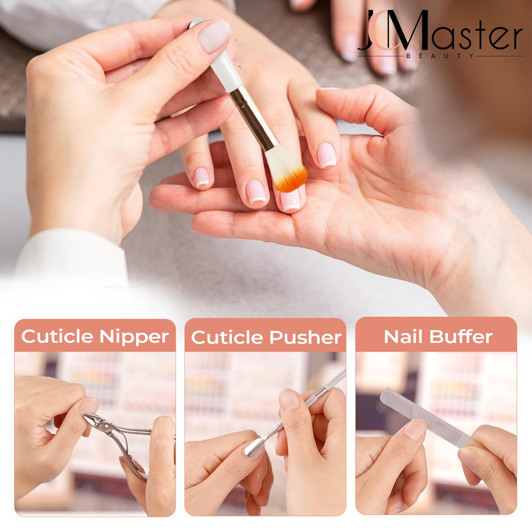 JCMaster Nagelfräser 11 in 1 für Gelnägel Acrylnägel, Kabellose Tragbare Nagelfeile für Anfänger und