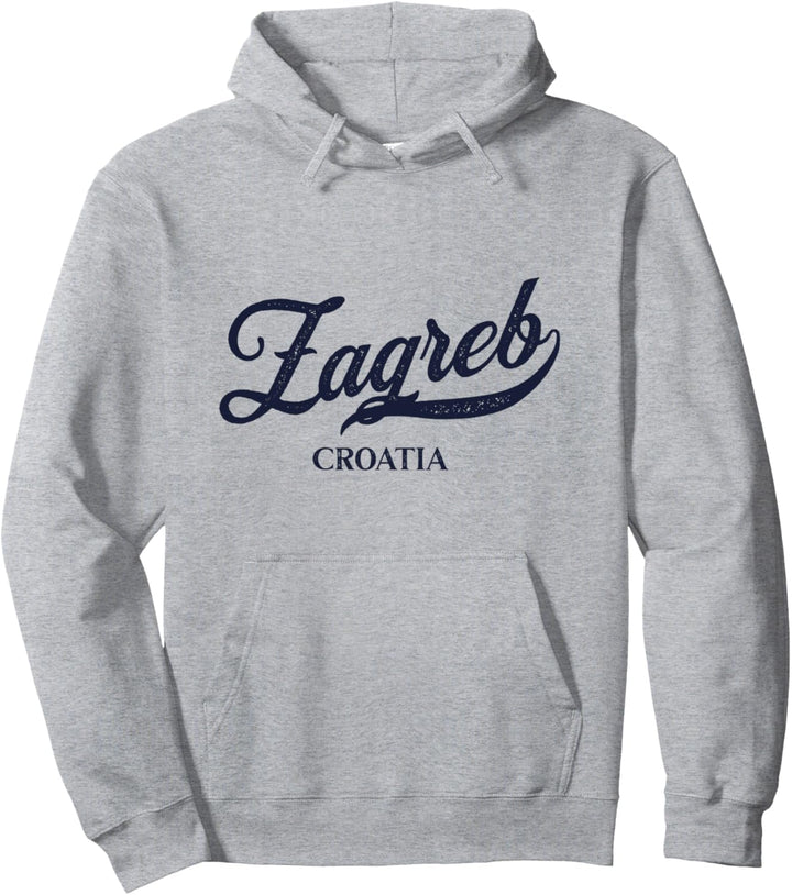 Retro Kroatien Stadt - Vintage Zagreb Pullover Hoodie