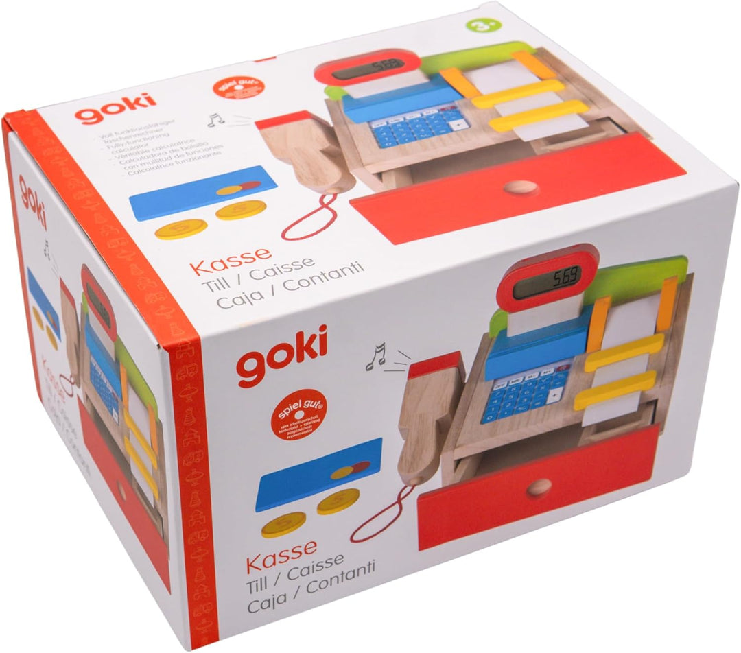 goki – Registrierkasse mit Scanner – Taschenrechner – echtes Display, 8651575, 22 x 18 x 14 cm