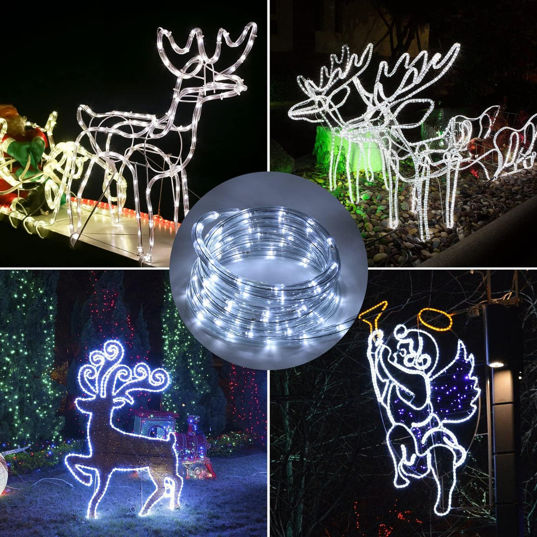 Ikodm LED Lichterschlauch Aussen 50m, 1200 LEDs Lichtschlauch mit Timer &amp; 8 Modi, Lichterschlauch Au