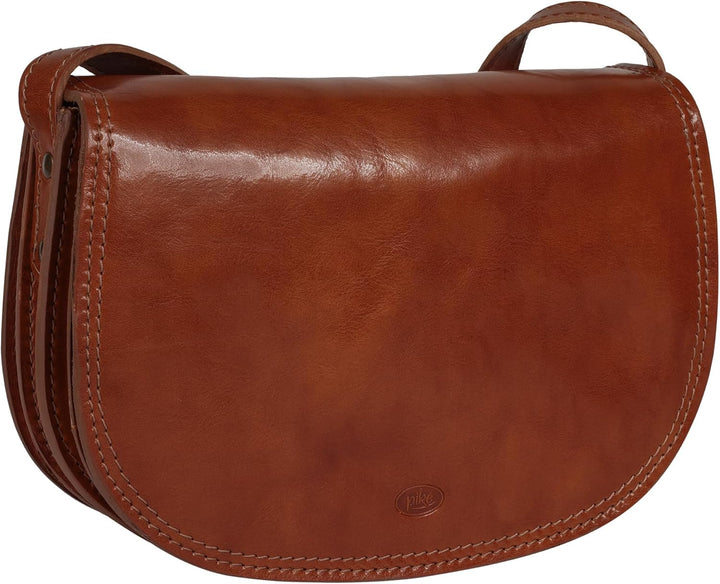 piké Umhängetasche braun echt Leder Damen - 016122