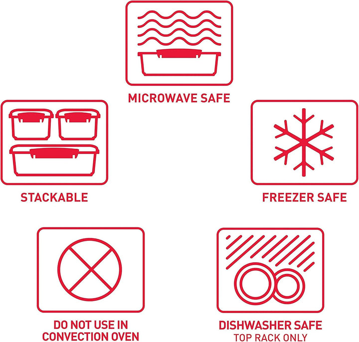 Sistema Microwave Suppentasse, klein, mikrowellengeeignete Frischhaltedose, 565 ml, BPA-frei, rot, 1