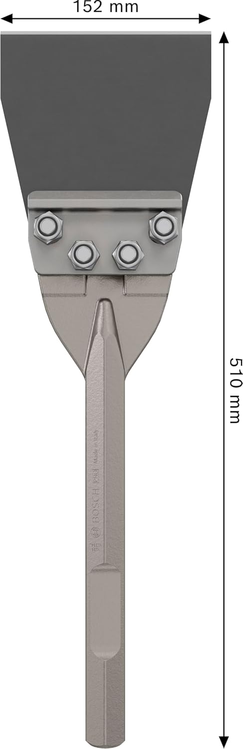 Bosch 1x PRO HEX 28 Bodenschaber (für Fliesen, Teppich, 510 x 152 mm, Professional Zubehör Zerkleine