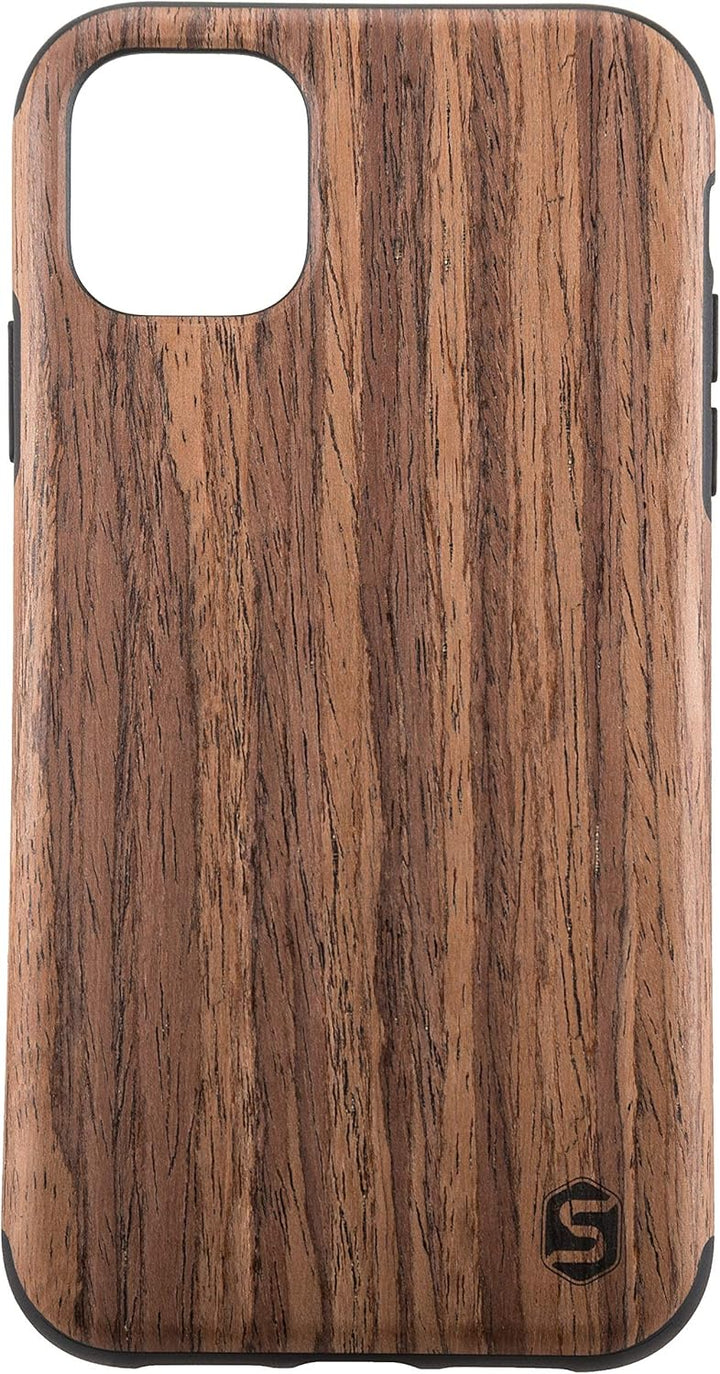 Sebastian Sturm Handyhülle „Maxi | Cover aus echtem Edel-Holz Padouk in Einer TPU-Hülle | Für Apple