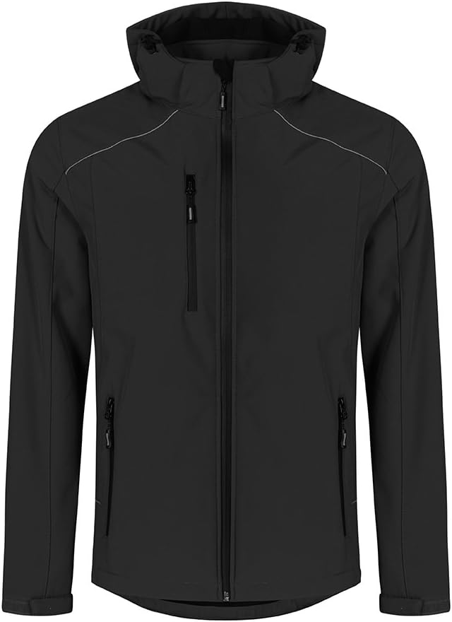 Softshell Jacke Herren, Schwarz, L
