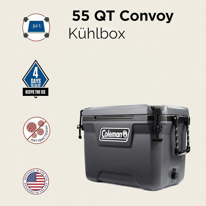 Coleman Convoy Hochleistungs-Kühlbox | 27L - 22L Fassungsvermögen | Hält EIS bis zu 5 Tage lang | Vo