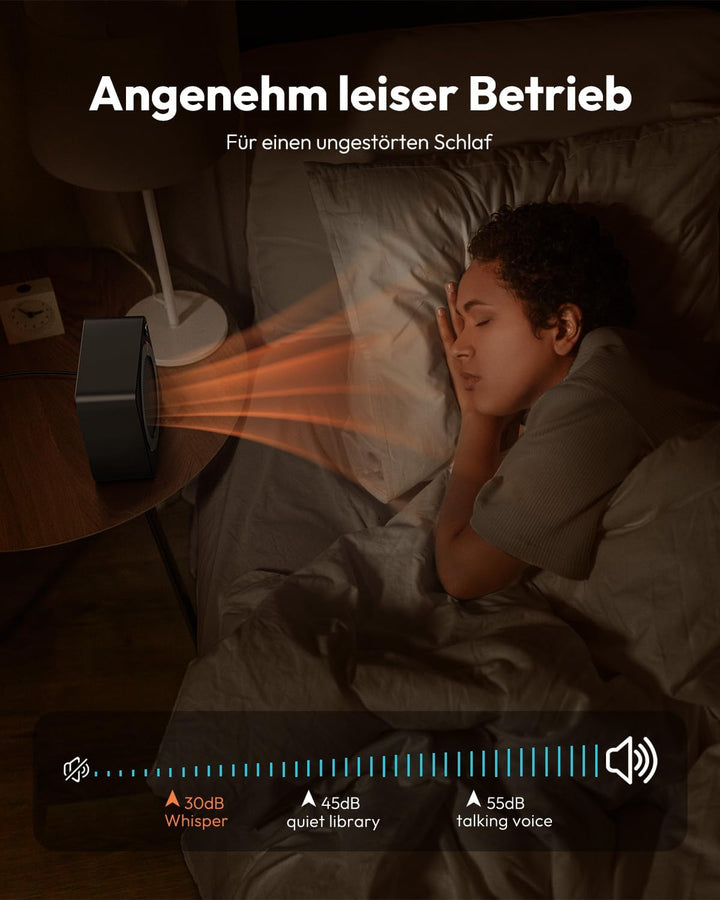 Gaiatop Mini Heizlüfter Energiesparend 500W, Heizlüfter Klein mit 2s PTC-Keramikheizung, mit Überhit