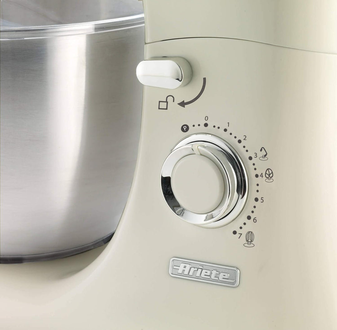 Ariete Vintage 1588 Knetmaschine, Retro Planeten-Rührwerk für Brot-, Pizza-, Kuchen- & Gebäck-Teig,
