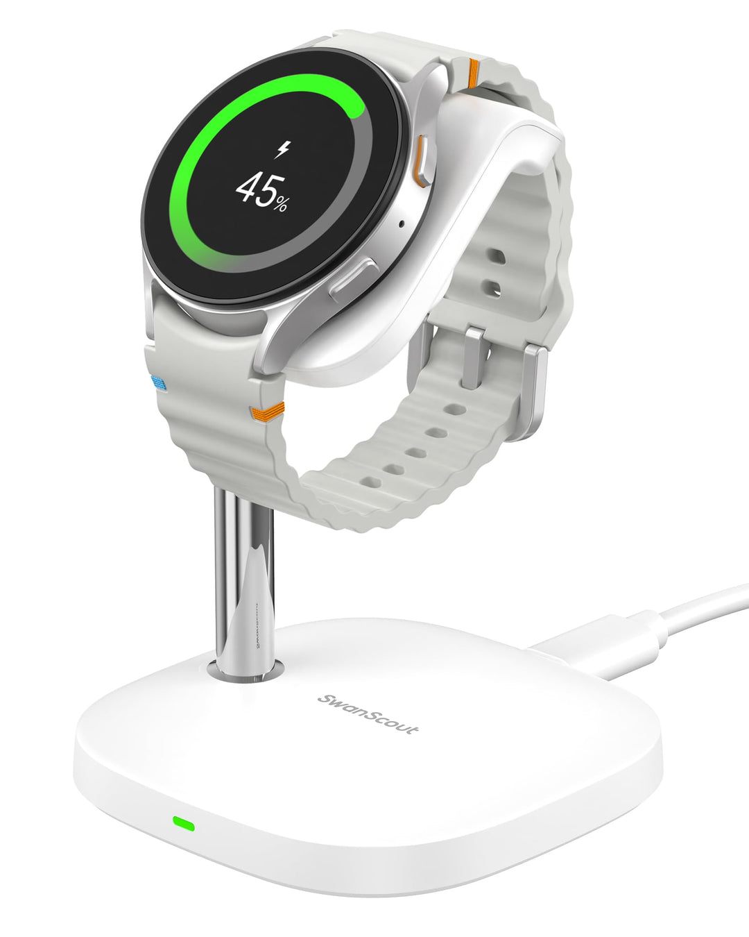 SwanScout Ladeständer für Samsung Watch, Schnelles Aufladen für Samsung Galaxy Watch Ultra(2025)/8/8