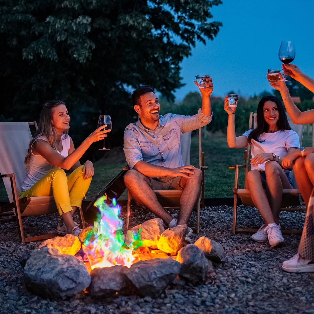 Pulver für buntes Feuer 250 Gramm für Feuerstellen, Kamin, Ofen, Lagerfeuer oder für Outdoor-Events.