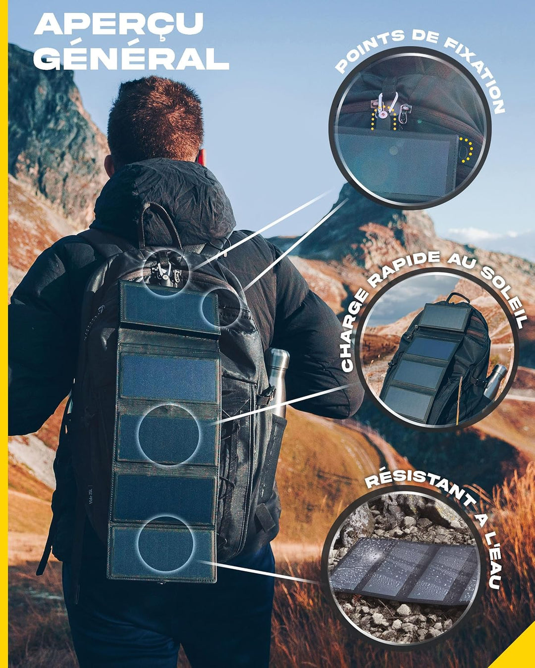 Solar 10'000 mAh Powerbank Electron mit 8W SunPower Solar Panel, Handy-Ladegerät im Handy-Format, id