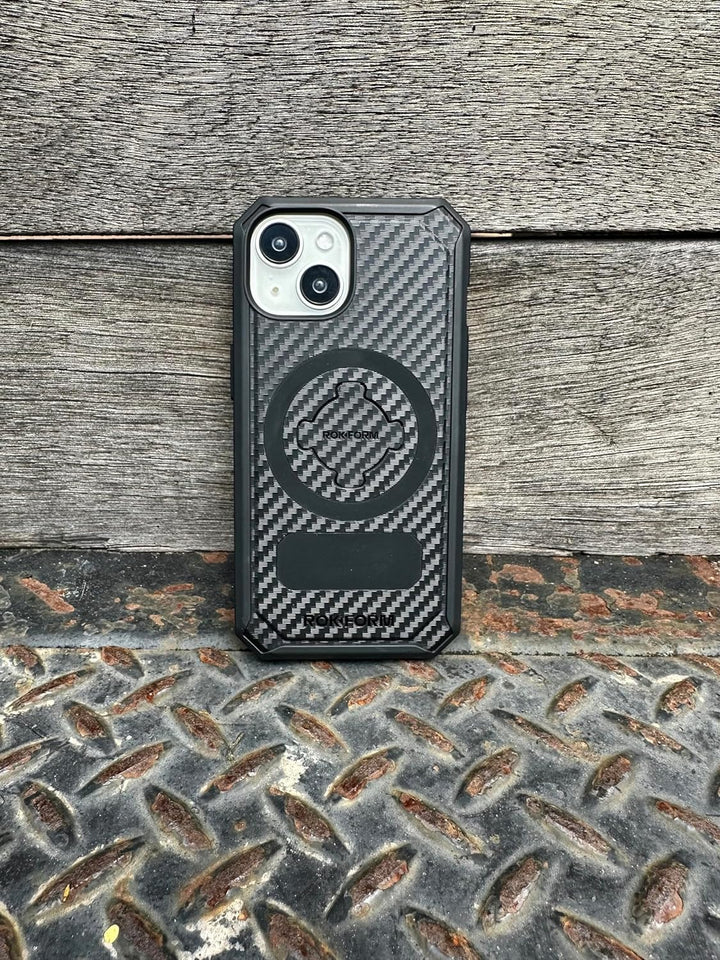 ROKFORM - iPhone 15 Hülle, Rugged Serie, magnetisch, iPhone 15 Hülle mit RokLock Drehverschluss, sch