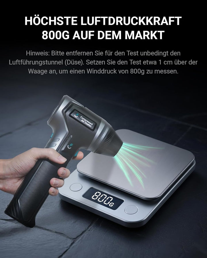 T800 Electric Air Duster-800G Luftdruck Super Power Cordless Air Duster,wiederaufladbare Druckluftsp