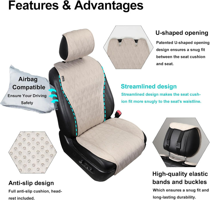 Leader Accessories 2er-Set universelle PKW-Sitzauflagen Vordersitz atmungsaktive Autositzbezüge ruts