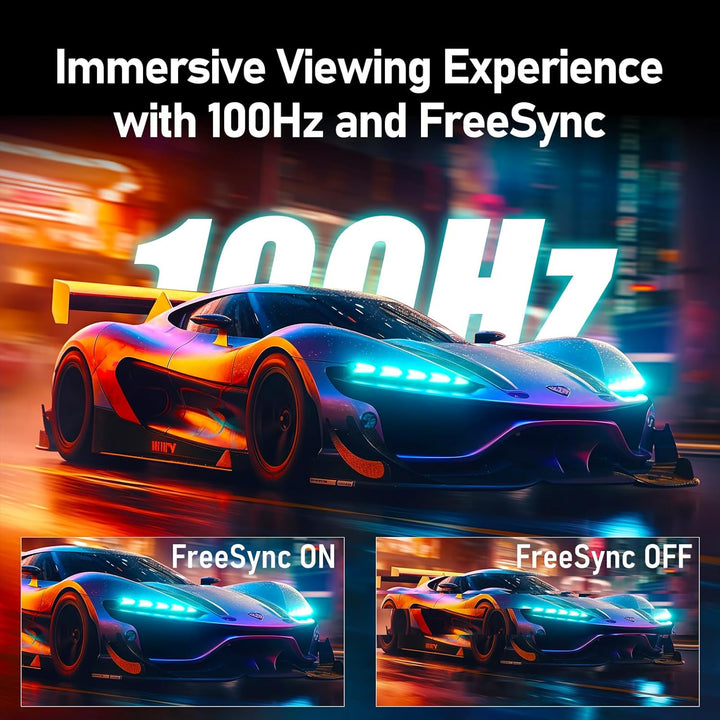 Gawfolk Gaming Monitor 24 Zoll Curved 180Hz, 165Hz PC Monitor Full HD 1080P, Rahmenloses 2800R Compu