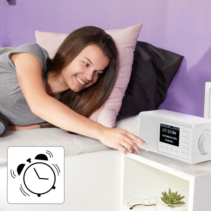 Hama DAB Radio mit DAB+/DAB und FM DR1000DE (Digitalradio mit grossem Display, Küchenradio mit einfa