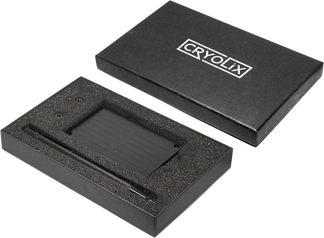 Cryptonite Crypto Wallet Cold Bitcoin Wallet aus rostfreiem Stahl für Backup der Seed Phrase (max. 2