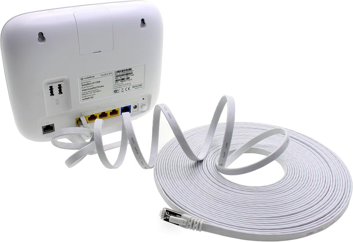 1aTTack.de 7.5m - 7-Farben - 7 Stück CAT.7 Gigabit Ethernet LAN Flachband Flachbandkabel (RJ45) Netz