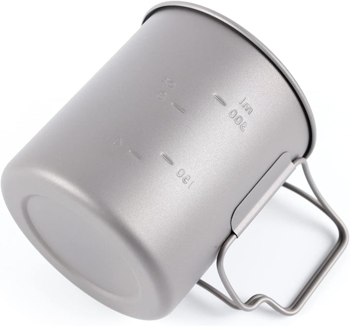 TOAKS 450 ml Titanbecher für Rucksackreisen, Camping, Kaffeekanne, ultraleichtes Campinggeschirr 450