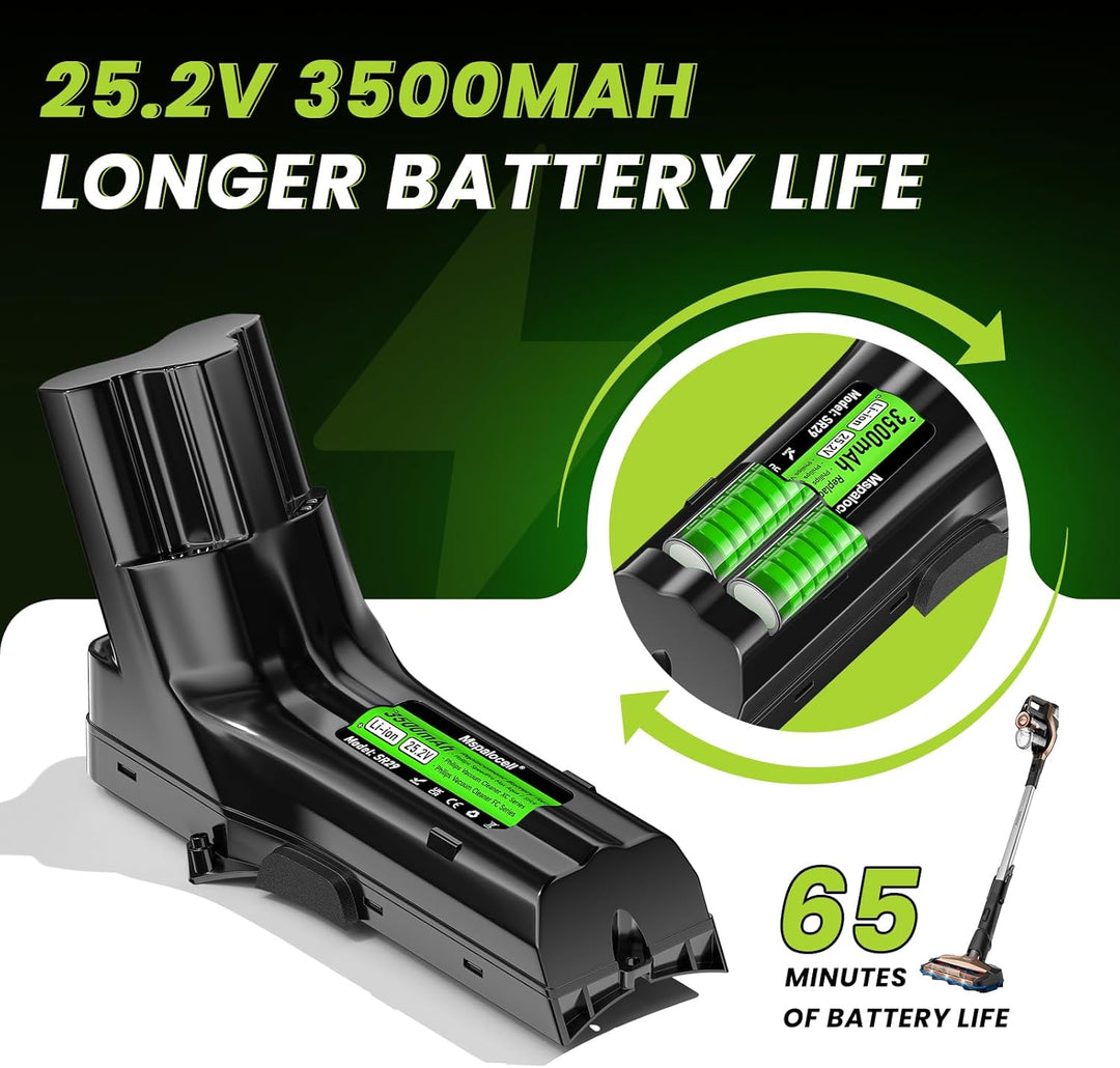 3500mAh 25,2V Ersatzakku für Philips SpeedPro Max, FC6826/01, FC6823, XC7042/01, XC7043/01, XC8045/0
