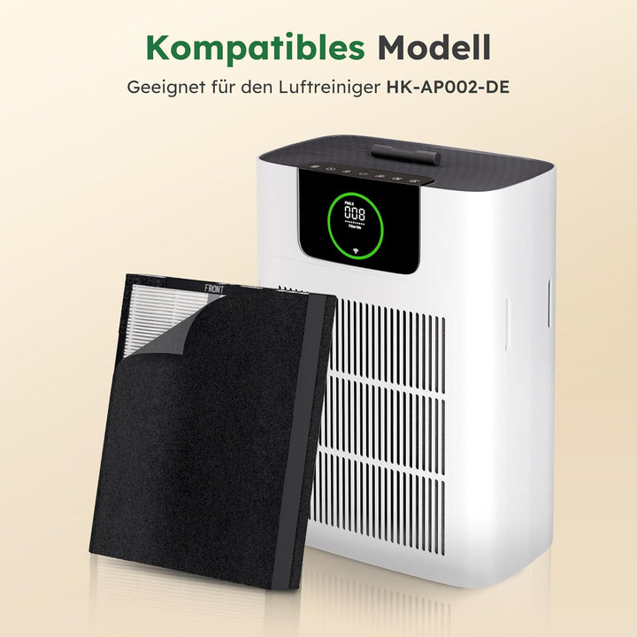 Ersatzfilter gegen Schimmel und Bakterien für AP002, Luftreinigerfilter-3-in-1 H13 HEPA Filter, 3-St
