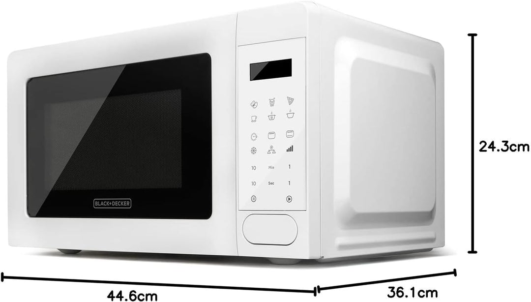 Black+Decker BXMZ701E - digitale Mikrowelle mit 20l Volumen und 700W Mikrowellenleistung, 10 Leistun