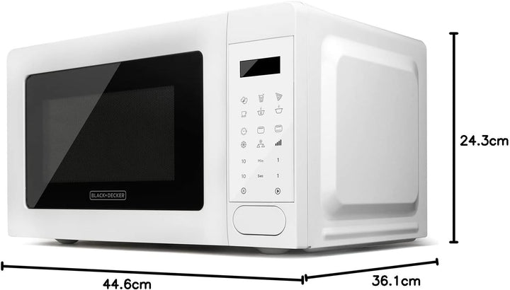 Black+Decker BXMZ701E - digitale Mikrowelle mit 20l Volumen und 700W Mikrowellenleistung, 10 Leistun