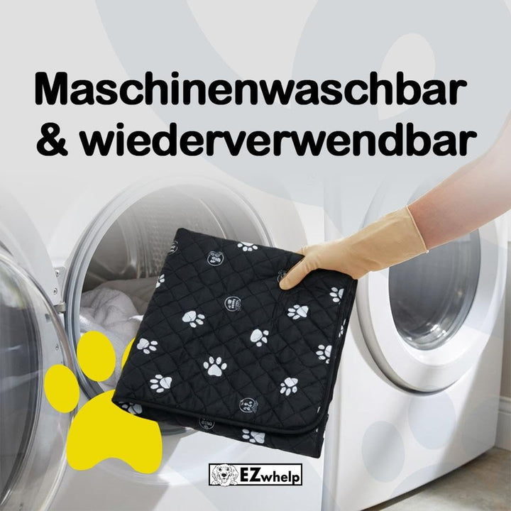 EZwhelp 4-lagige PIPI Matten für Hunde | Waschbar und Wasserfest | rutschfeste Inkontinenzunterlage