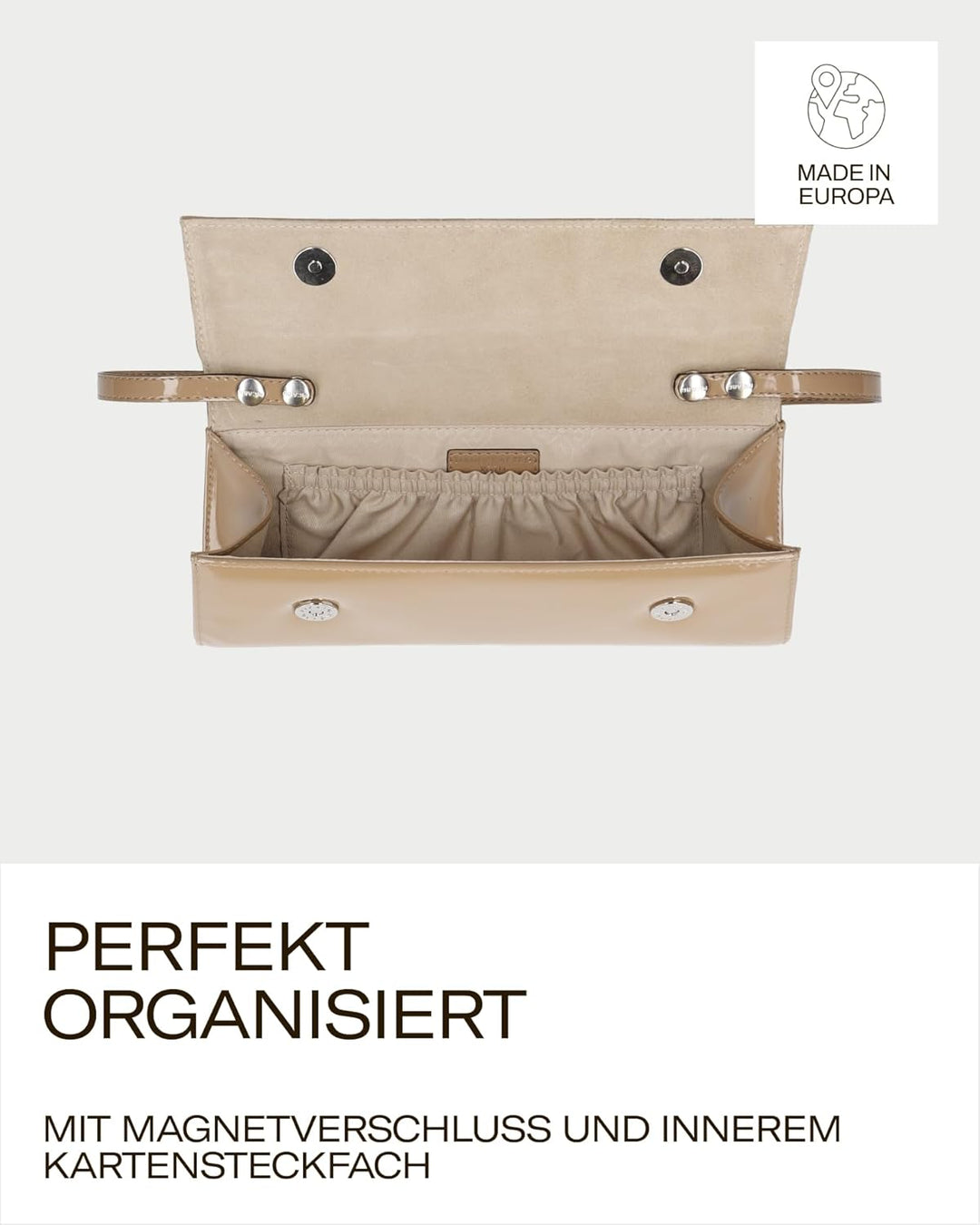 Picard Damen Abendtasche AUGURI aus Rindsleder Klein, 0 | mit Magnetverschluss | Abendtasche | Abend