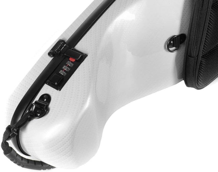 Geigenkoffer Glasfaser Safe Flight 4/4 special silver M-Case + Music bag